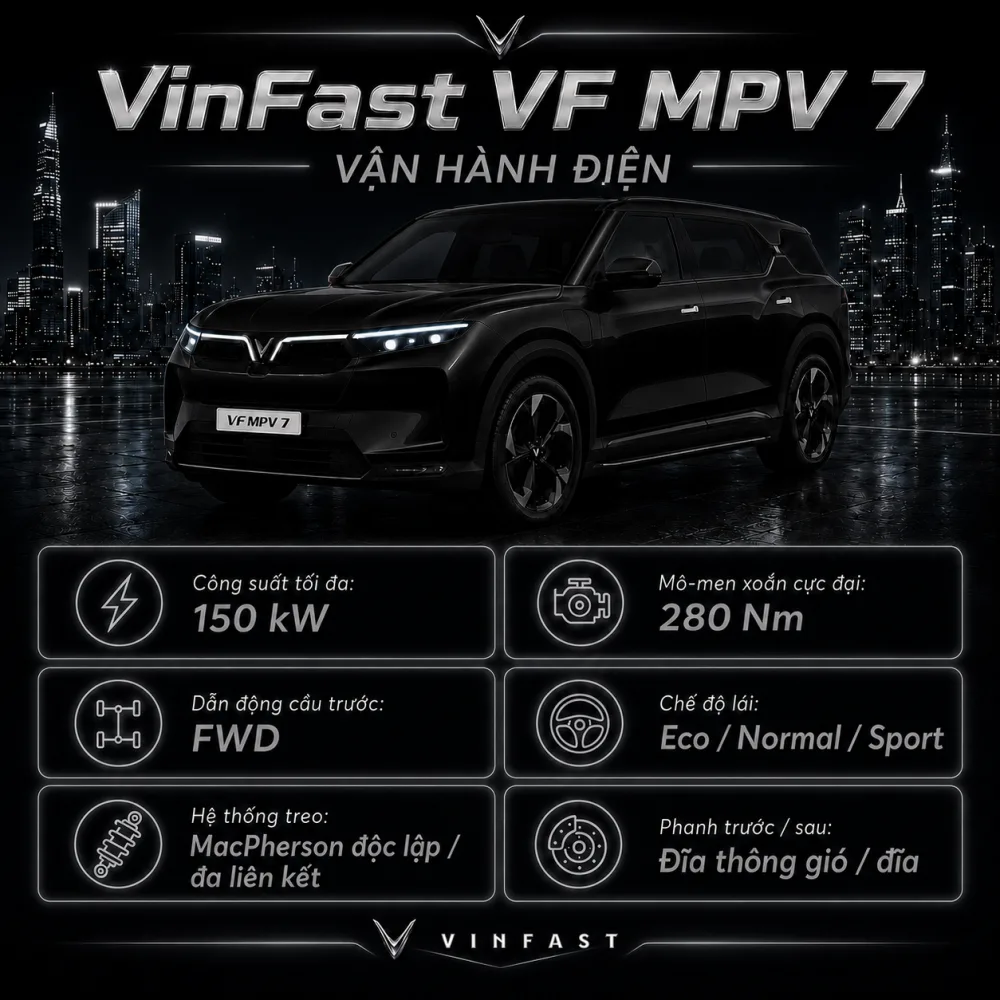 VF MPV 7 màu đen tại cổng và chỗ đỗ gia đình