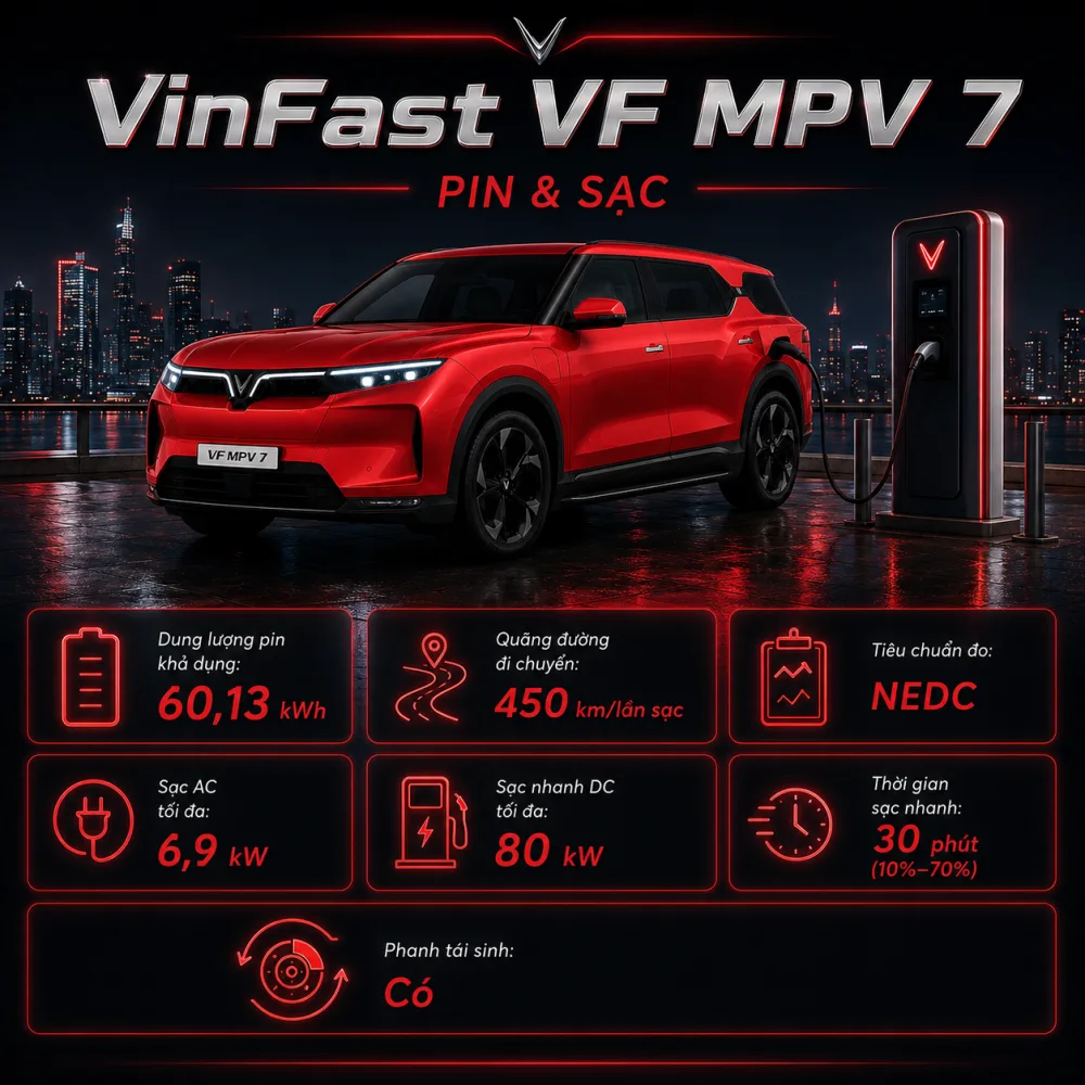 Điểm nghỉ gia đình trên hành trình VF MPV 7 màu đỏ