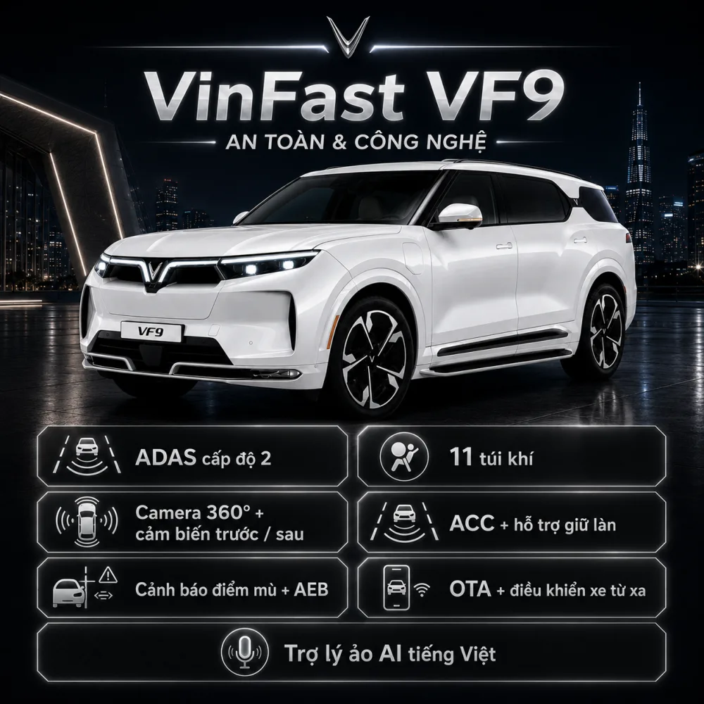 Lịch sạc phù hợp hành khách trên VinFast VF 9
