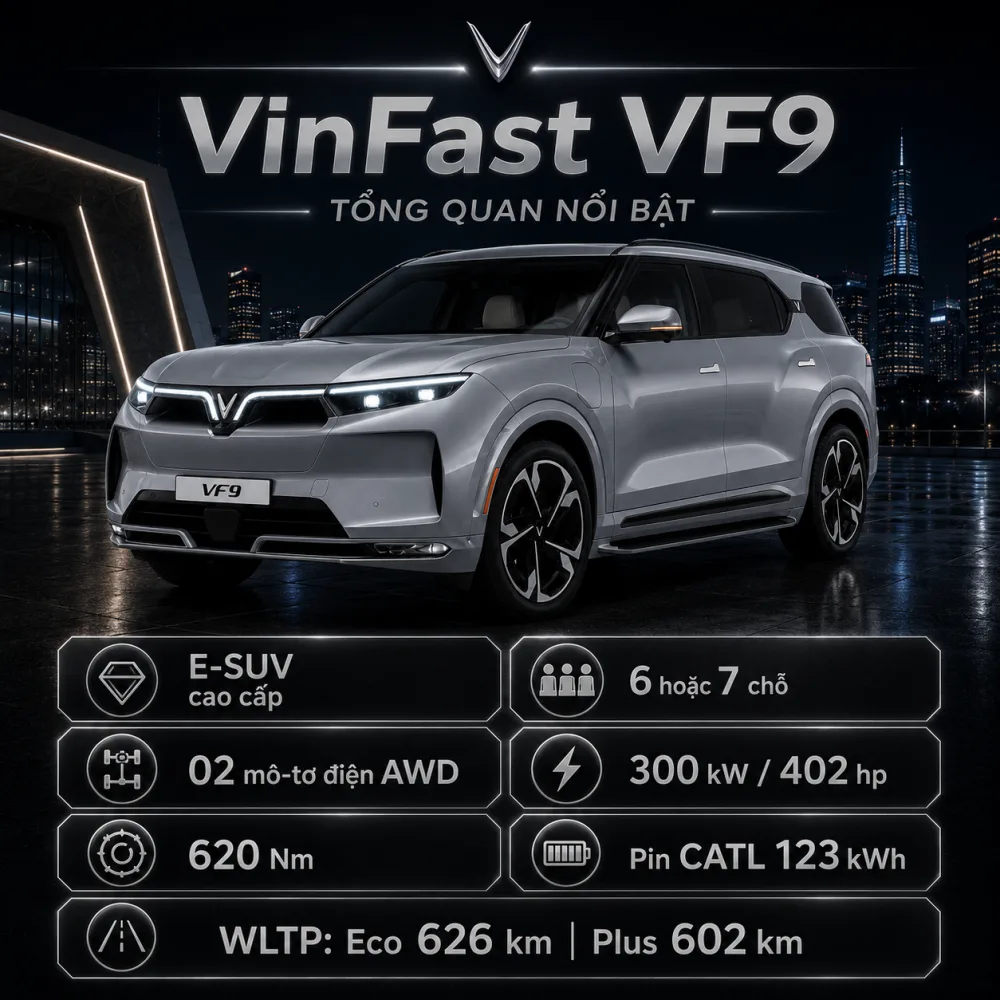 Quản lý lịch sạc chung cho VinFast VF 9