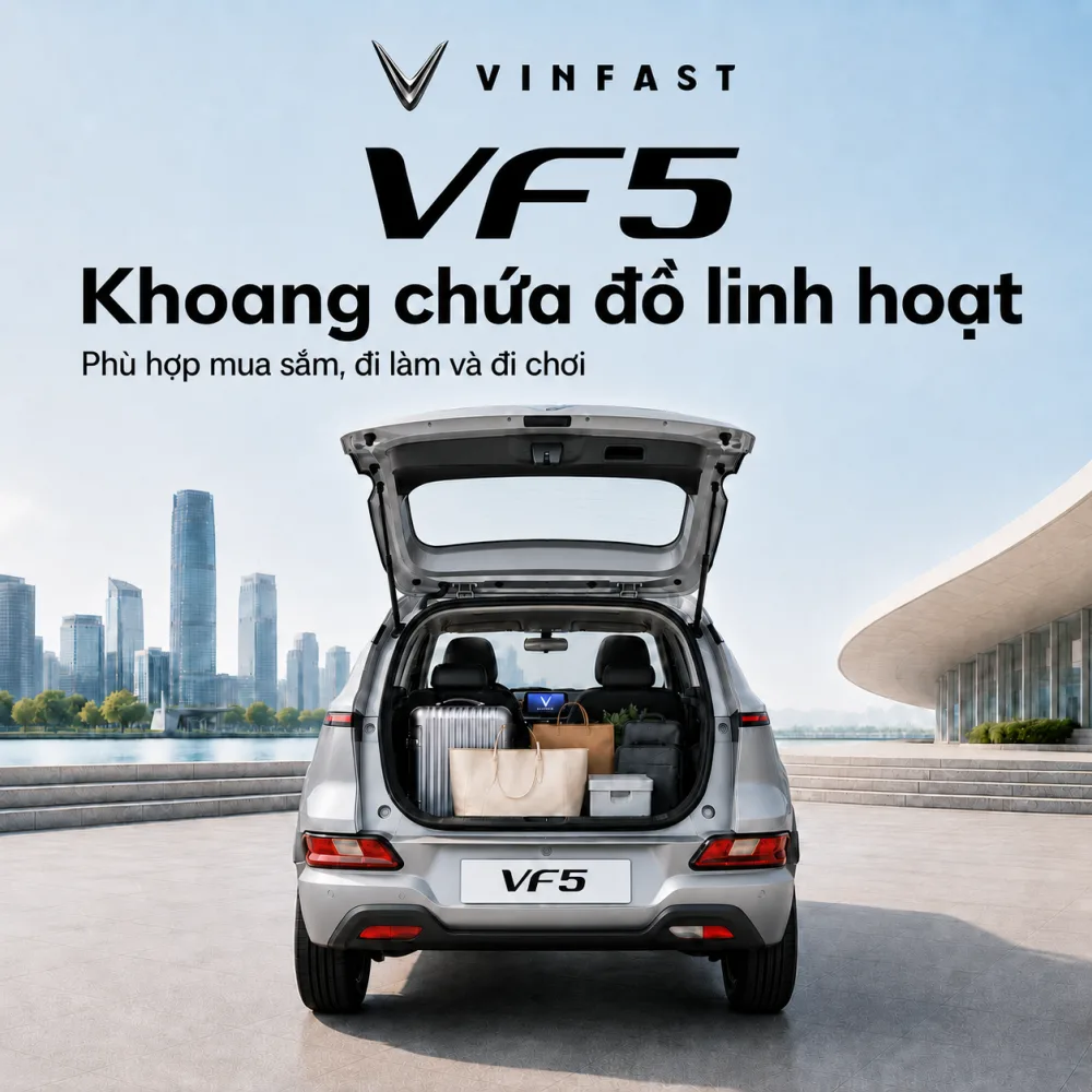 Kích thước đô thị của VinFast VF 5 Plus màu bạc