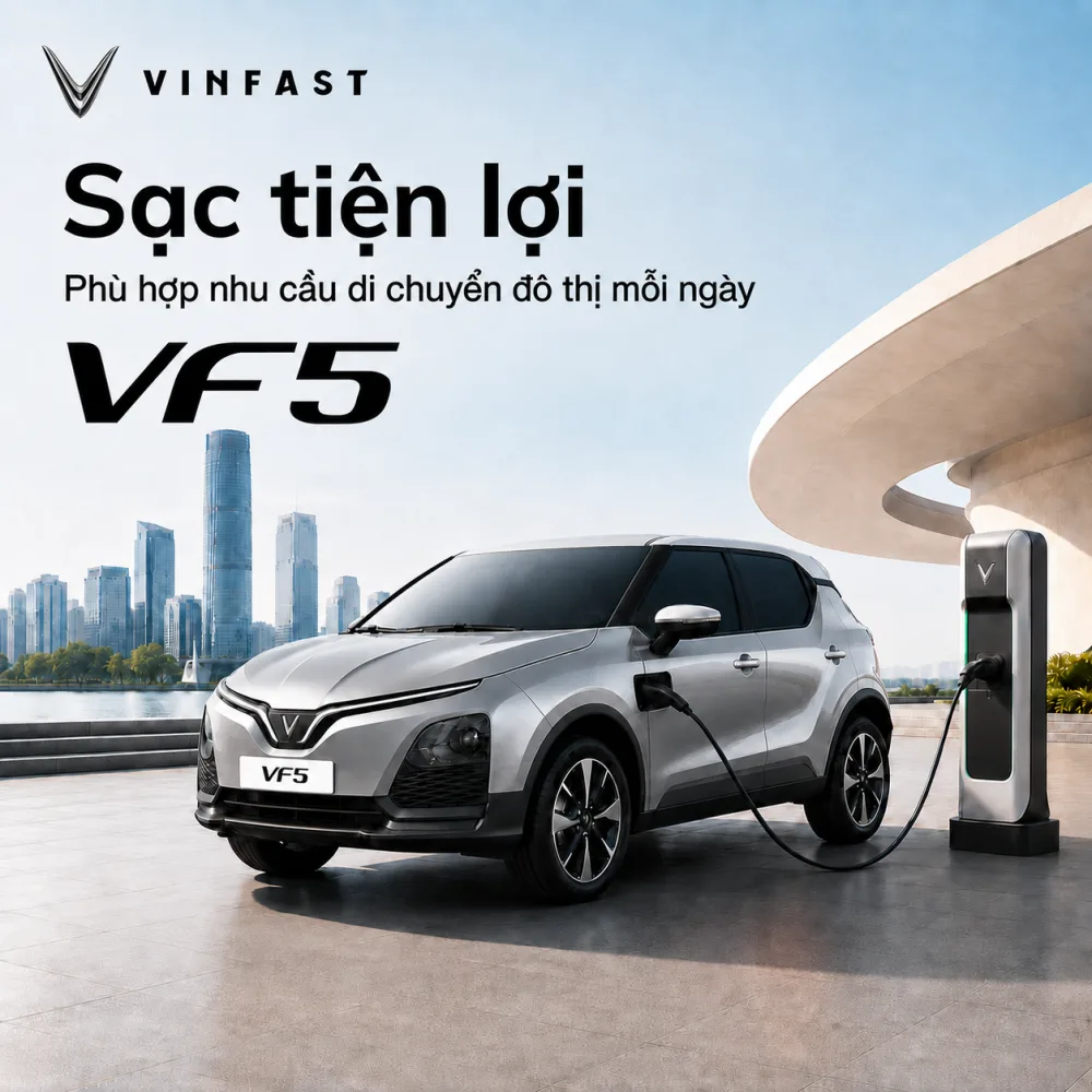 Tổng thể VinFast VF 5 Plus màu bạc
