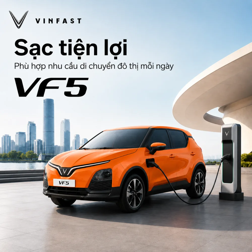 Trang bị hỗ trợ lái trên VF 5 Plus màu cam