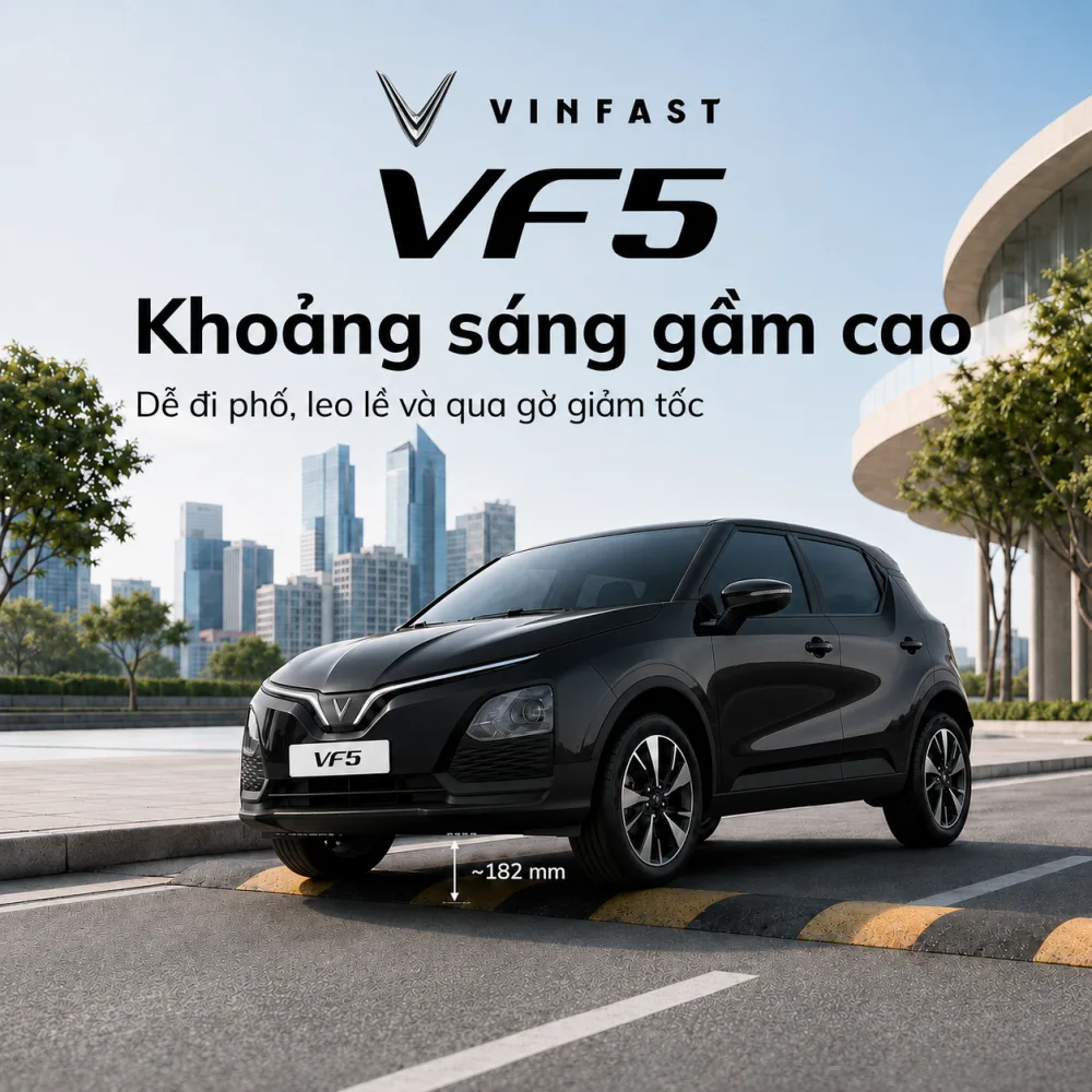 Tỷ lệ thân xe VF 5 Plus màu đen