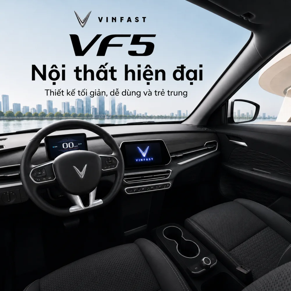 VF 5 Plus màu đen trong điều kiện ánh sáng yếu