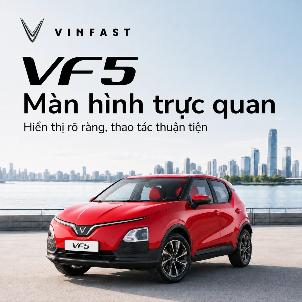 Phạm vi và lịch sạc của VF 5 Plus màu đỏ