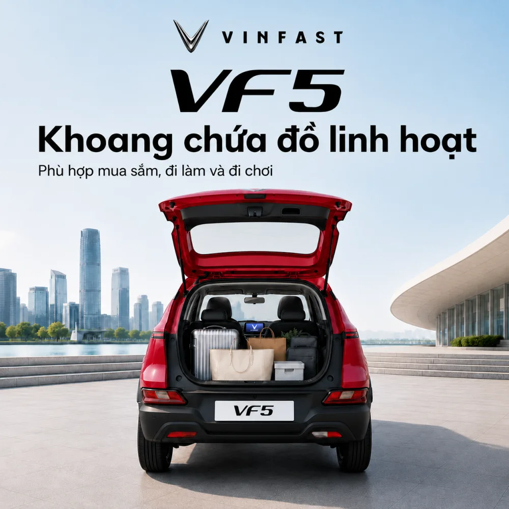 Bề mặt sơn đỏ của VF 5 Plus