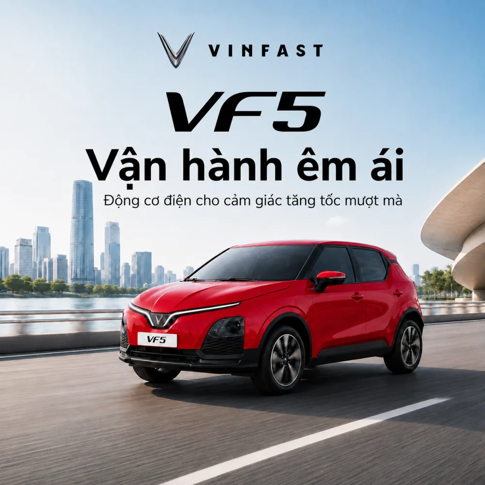 Sắc đỏ trên thân VinFast VF 5 Plus