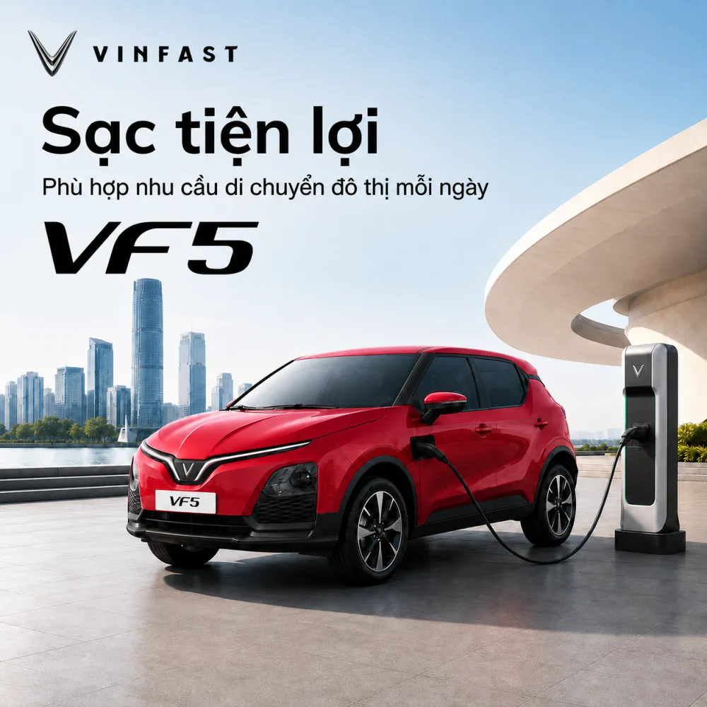 So sánh VF 5 Plus màu đỏ với các màu khác