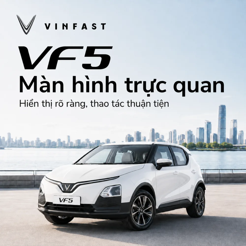 Phạm vi và khả năng sạc VF 5 Plus màu trắng