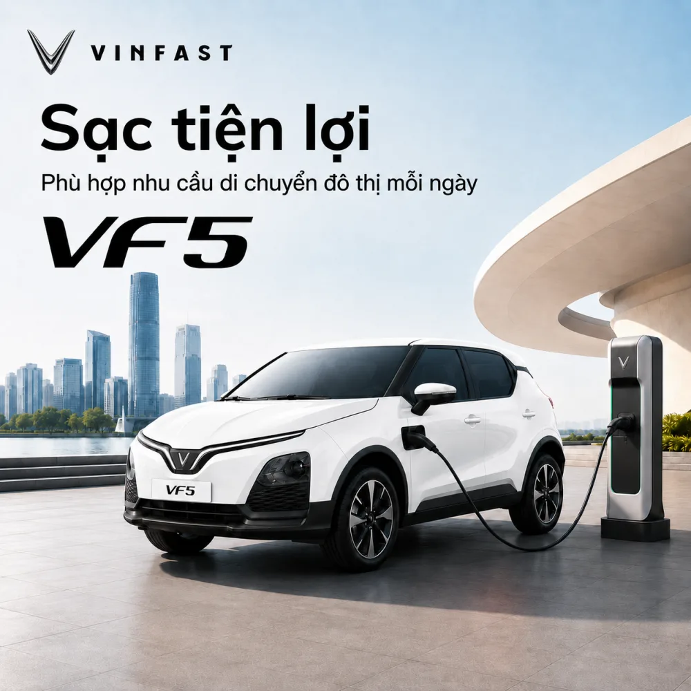 Bề mặt sơn trắng của VinFast VF 5 Plus