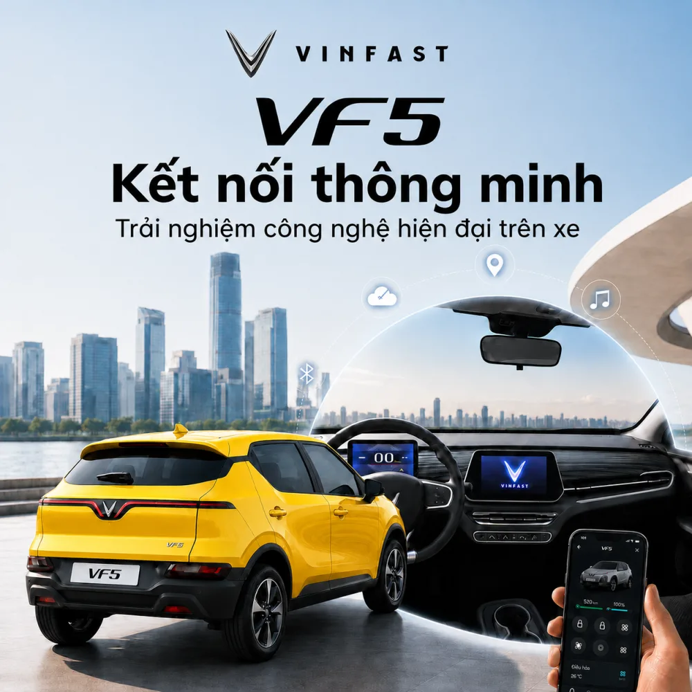 Tổng thể VinFast VF 5 Plus màu vàng