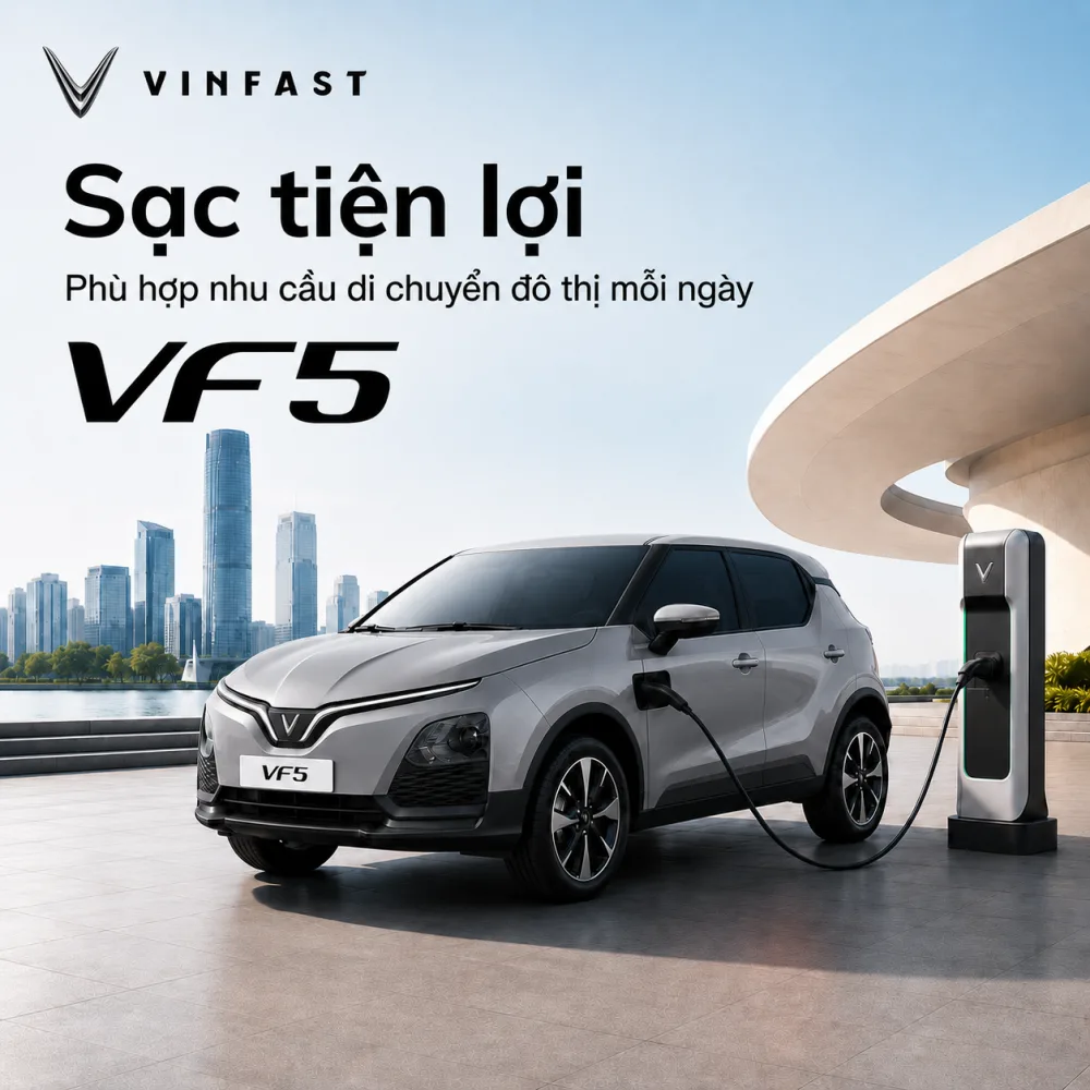 Tổng thể VinFast VF 5 Plus màu xám