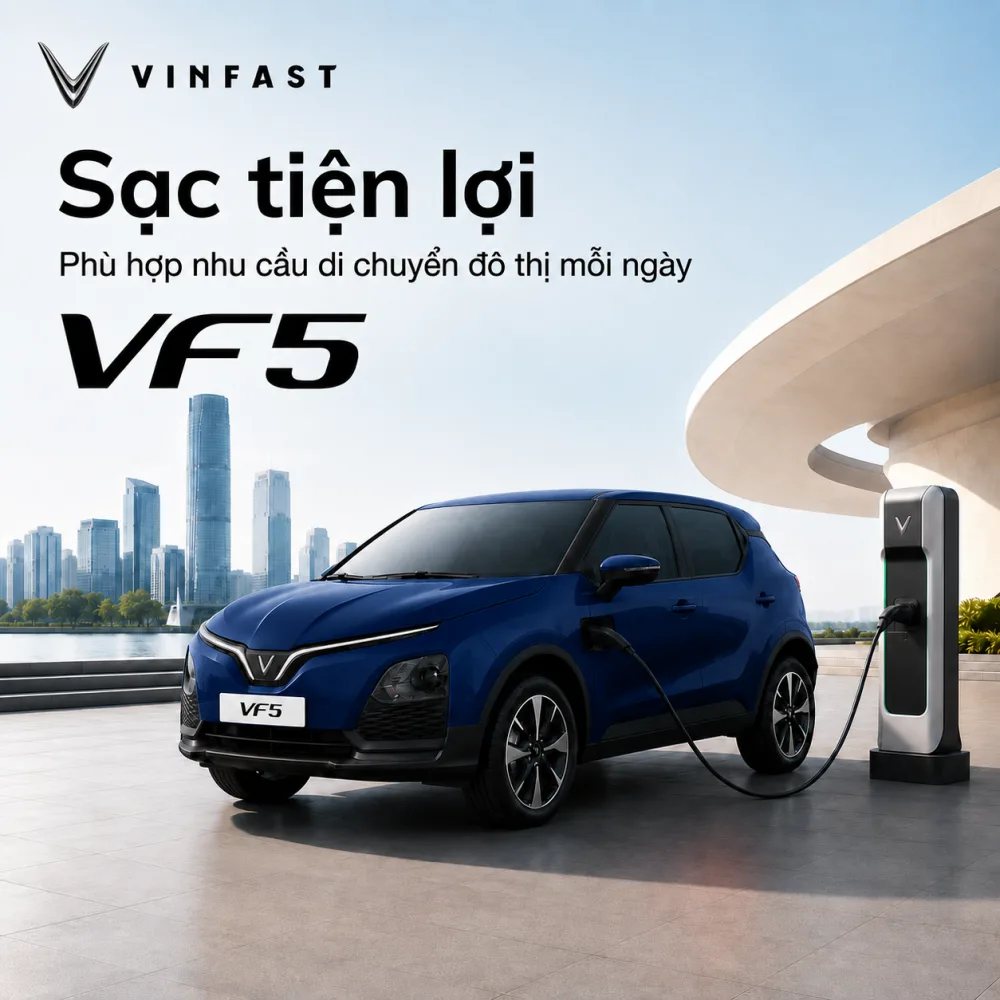 Trang bị hỗ trợ lái trên VinFast VF 5 Plus màu xanh