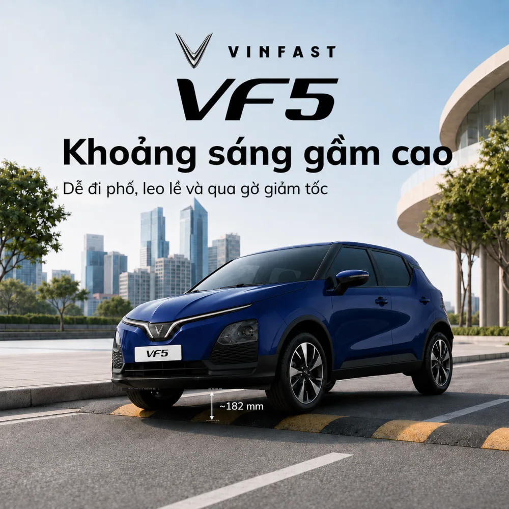 Bề mặt sơn xanh của VinFast VF 5 Plus