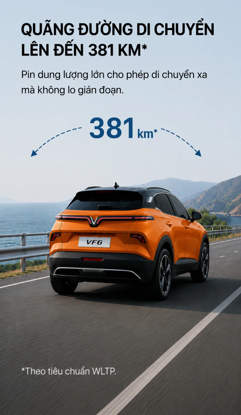 Khả năng vận hành của VinFast VF 6 màu cam