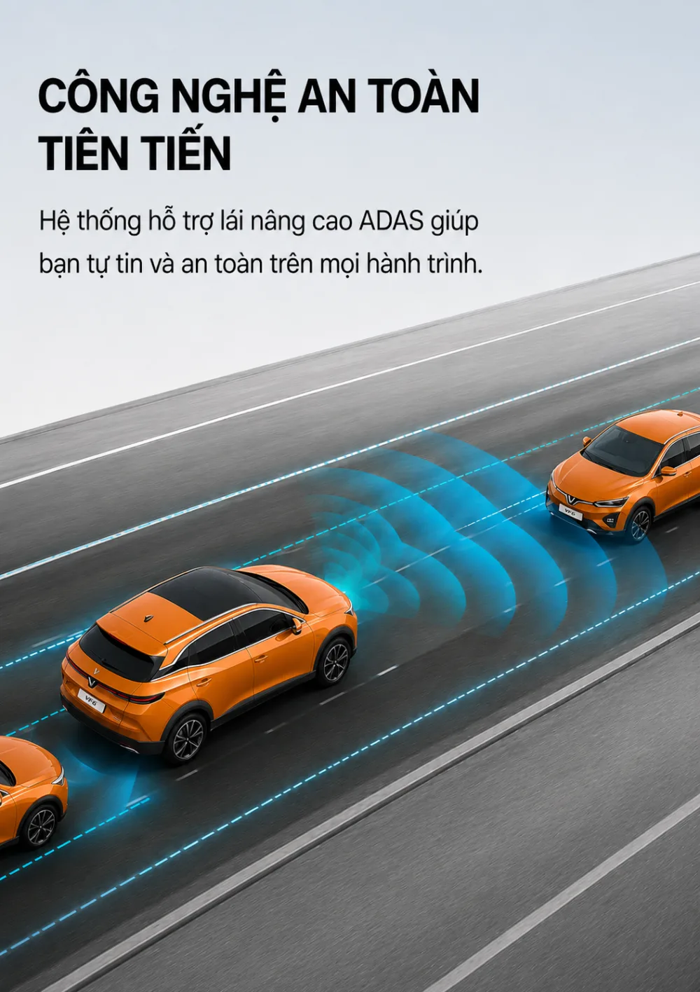 Công nghệ trong VinFast VF 6 màu cam