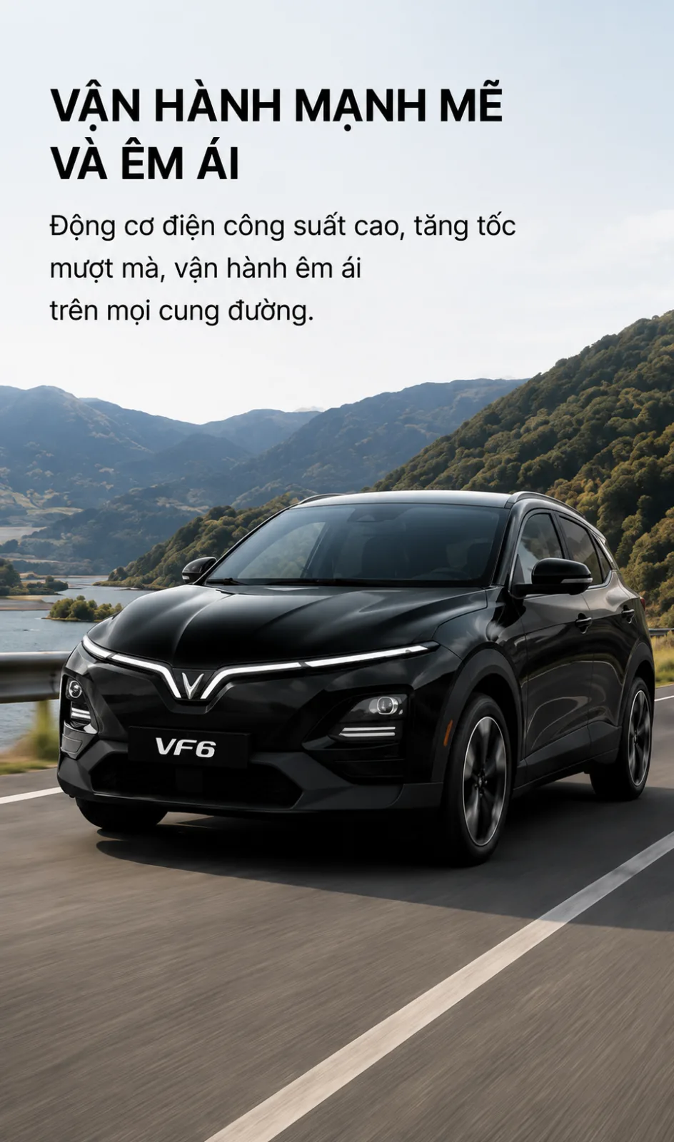 Khả năng vận hành của VinFast VF 6 màu đen