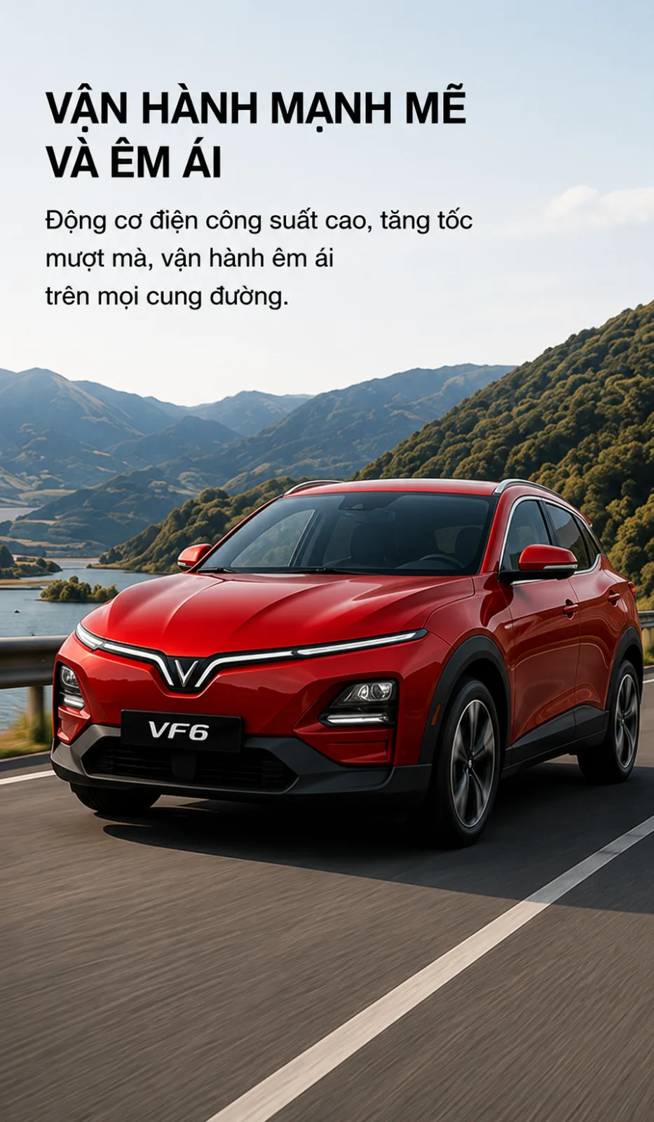 Kích thước SUV của VF 6 màu đỏ