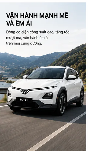 VF 6 màu trắng trong bãi đỗ đô thị
