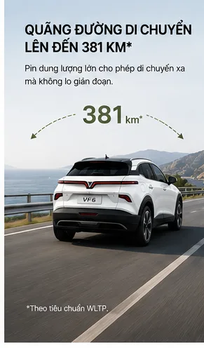 Vận hành Eco và Plus của VF 6 màu trắng