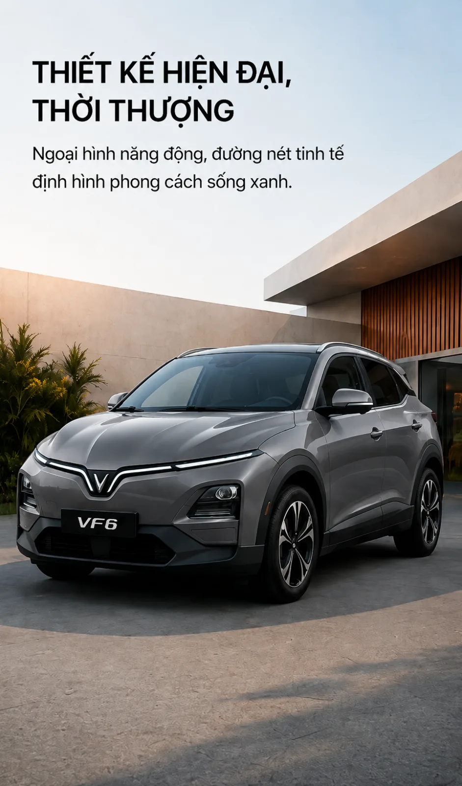 Cabin năm chỗ của VinFast VF 6 màu xám