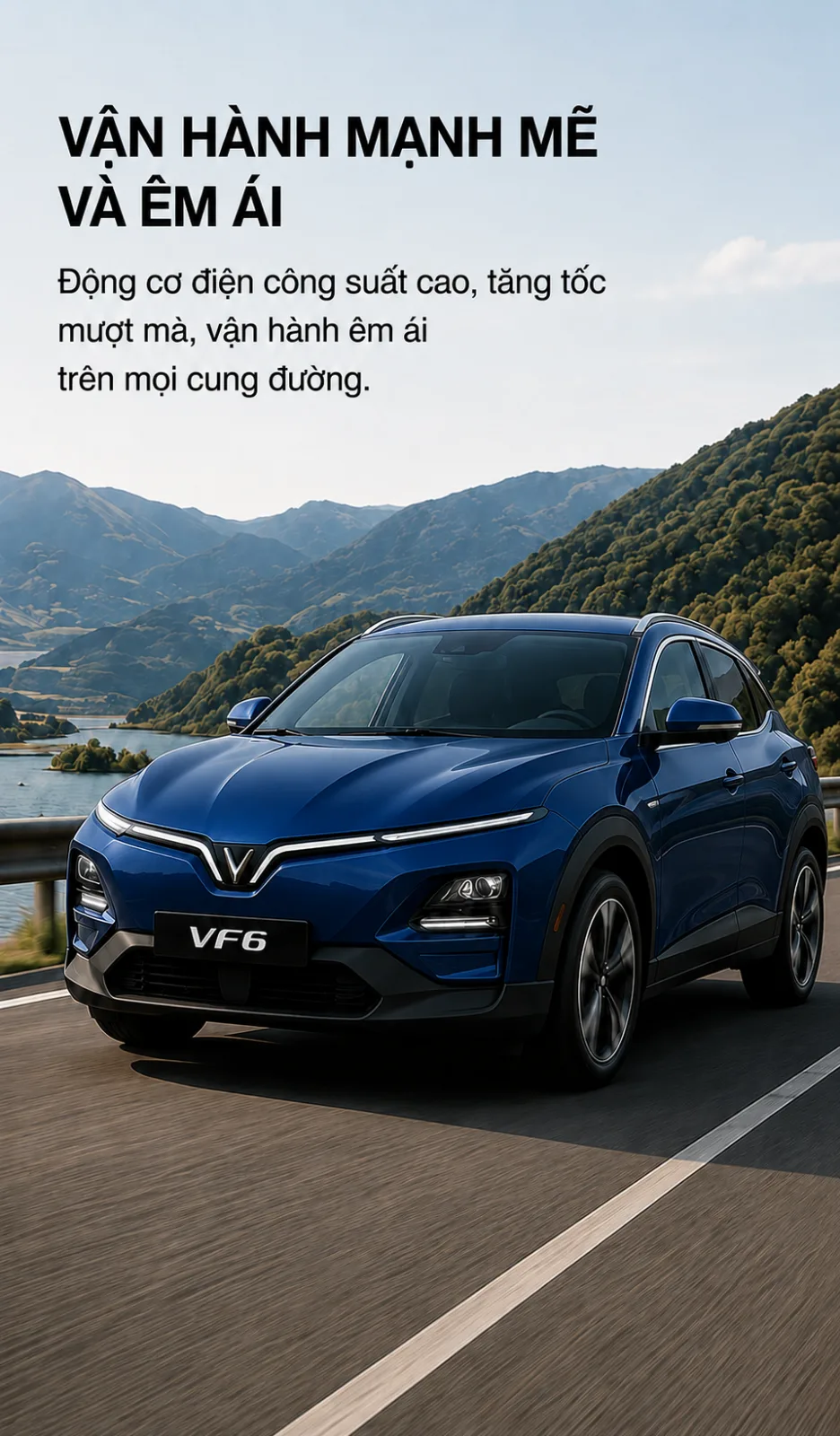 Công nghệ hỗ trợ trong VinFast VF 6 màu xanh dương
