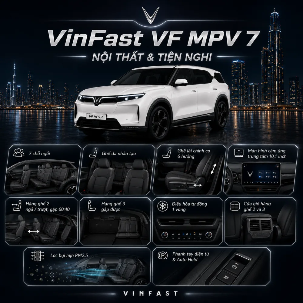 VinFast VF MPV 7 dành cho gia đình bảy chỗ