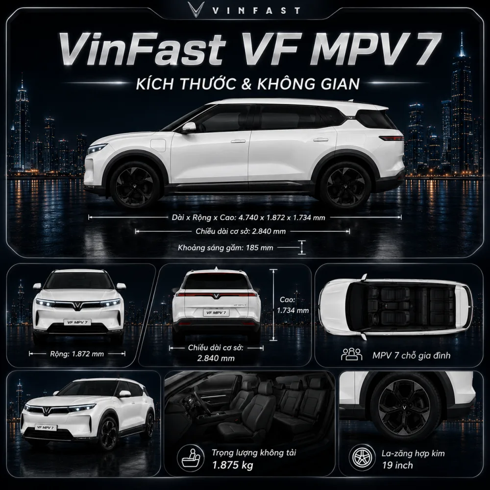 Tổng thể VF MPV 7 sau chuyến thử cùng gia đình