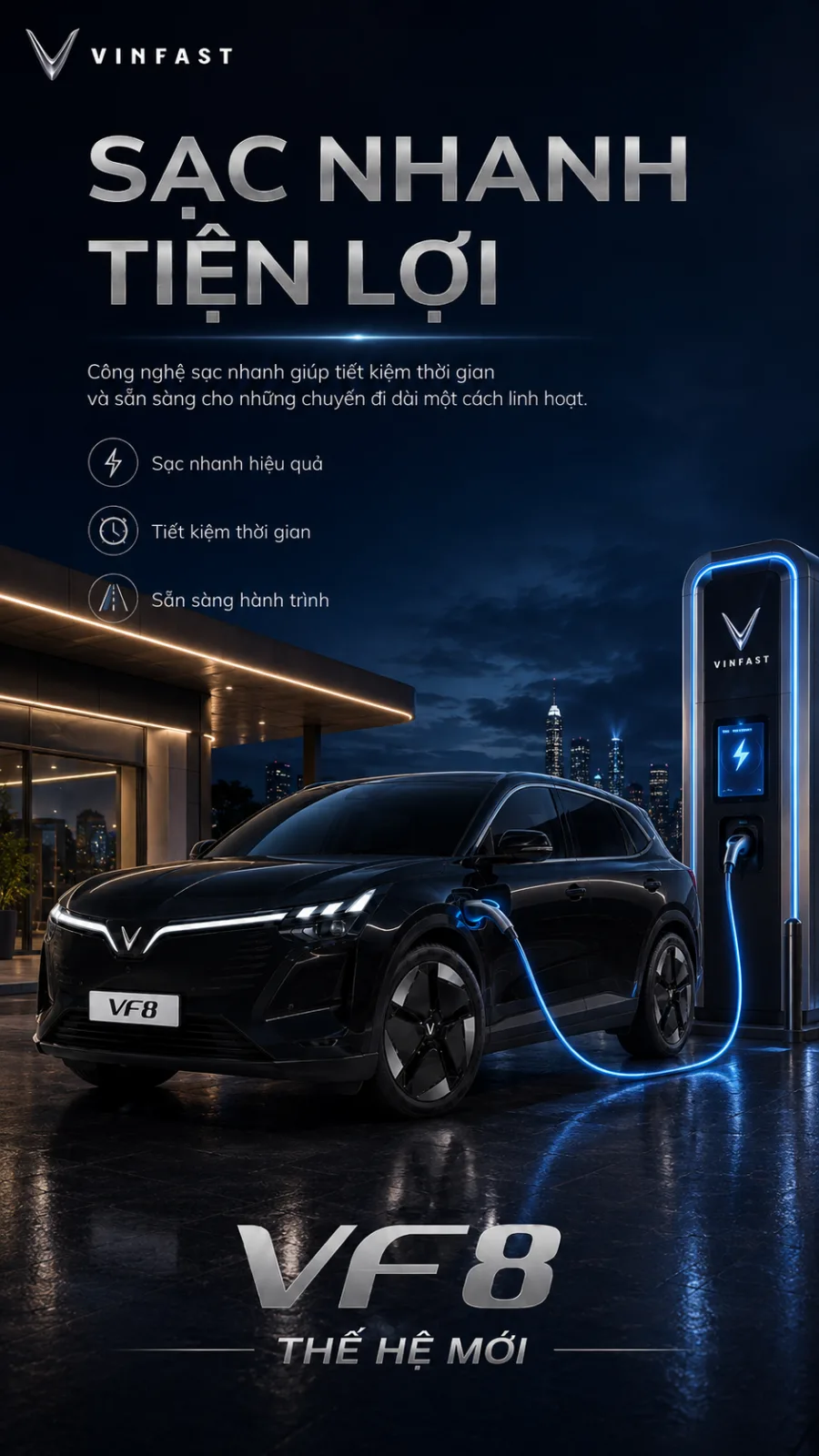 Bề mặt sơn đen của VF 8 thế hệ mới